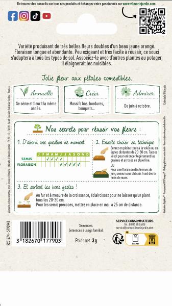 Fleurs - Souci Nain Fiesta Gitana - Graines d'Exception - MEDIA_PACKAGING_VERSO